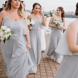 Calvin Klein Silver Gown